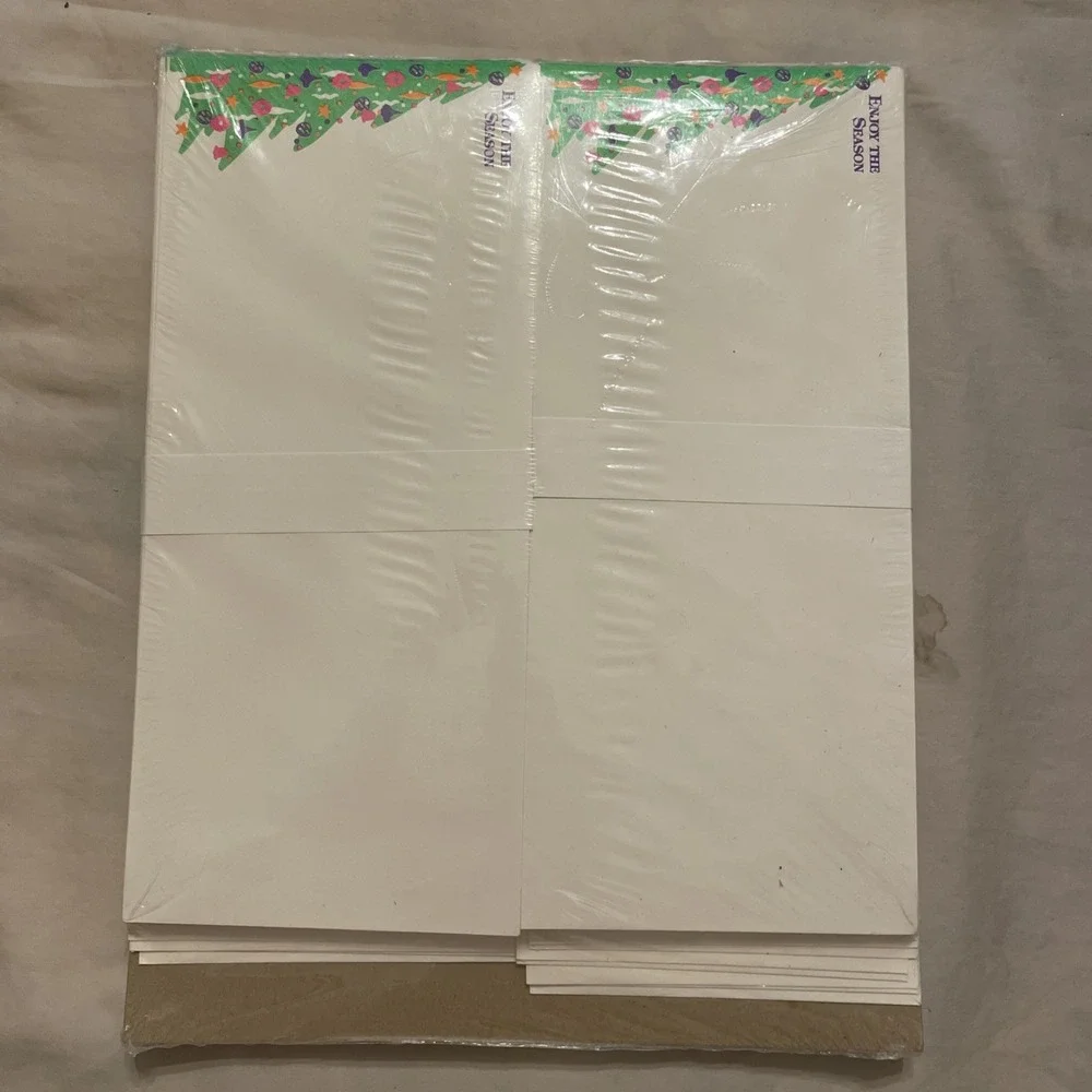 Vintage 90s Artmaster Holiday Collection Enjoy Season-100 Sheets 50 Envel. 11798